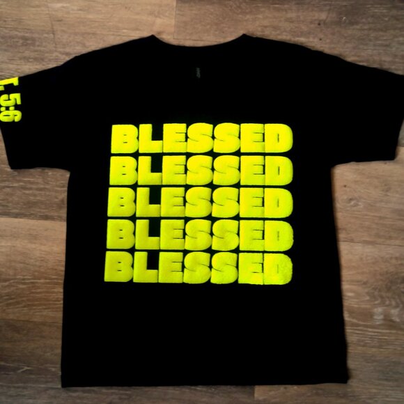 👕 **Blessed Tee – Heavyweight Cotton, Puffy Vinyl Design (Size XS)** - Picture 1 of 4